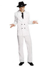 White Pinstriped Gangster Suit