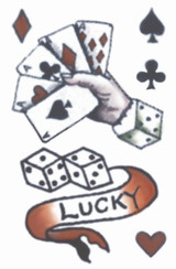 1940's and 1950's Lucky Dice Vintage Temporary Tattoo