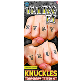 Traditional Alphabet Temporary Knuckle Tattoos