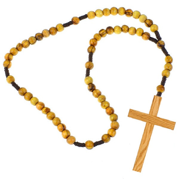 Wooden Cross With Wood Beads Necklace Costumes To Buy