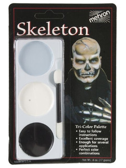 Skeleton and Zombie Three Colour Makeup Kit