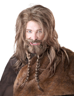 Viking Blonde Wig with Beard and Moustache