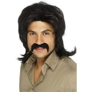 Retro Black Costume Wig