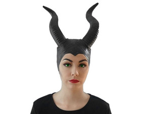 Black Large Evil Queen Horns