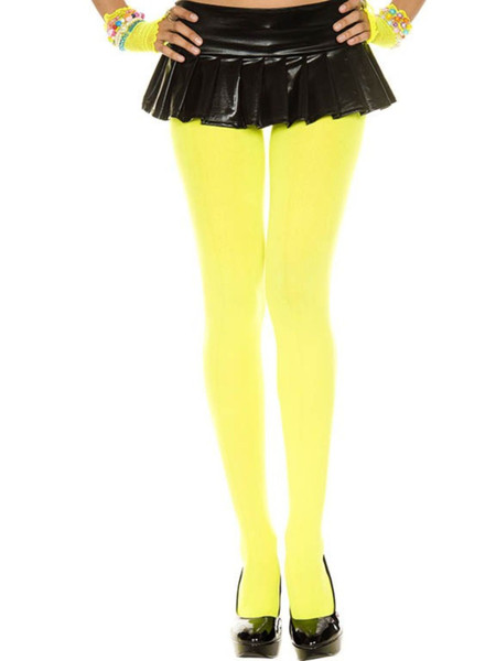 Yellow Opaque Tights
