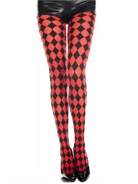 Harlequin Red and Black Pantyhose Harlequin Red and Black Pantyhose