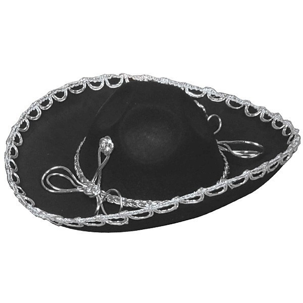 Sombrero Black With Silver Brocade