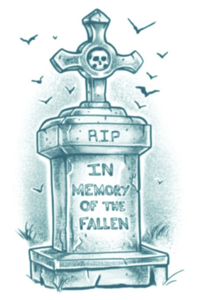 Tombstone Temporary Tattoo