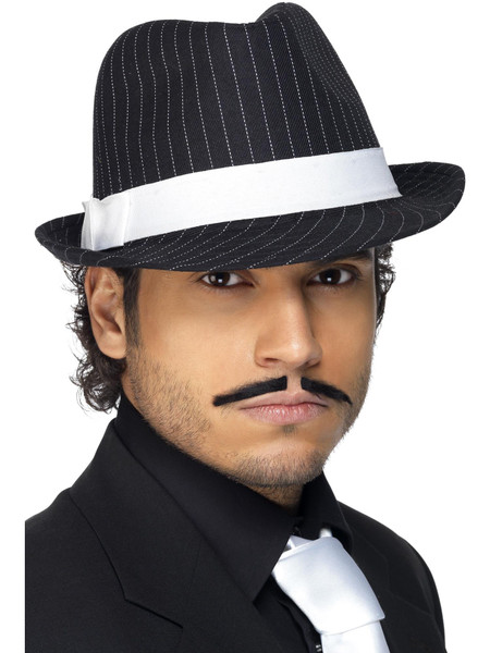 Gangster Pinstriped Trilby Hat
