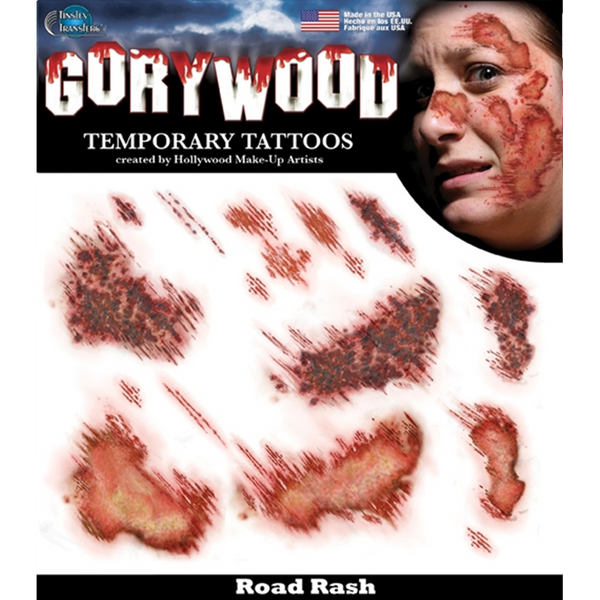 Road Rash Temporary Tattoo