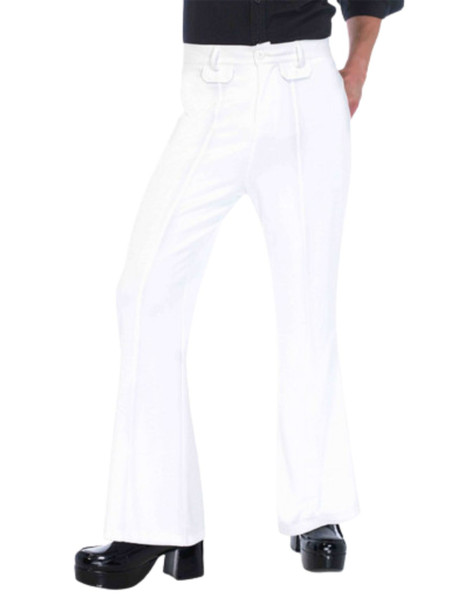 White Mens Disco Flares