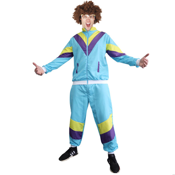 80's Tracksuit Mens Blue Costume