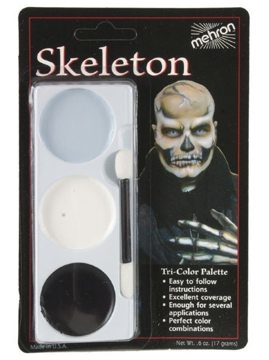 Skeleton and Zombie Three Colour Makeup Kit