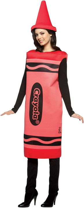 Red Crayola Crayon Adult Costume - Unisex