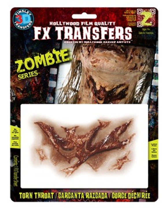 FX Transfers Zombie Series Torn Throat