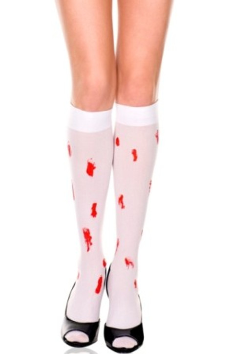 Opague Blood Drip Print Knee Hi