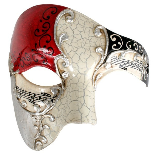 Maestro Red And Silver Masquerade Mask