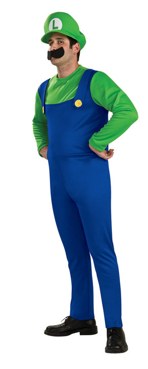 Luigi Mens Costume - Super Mario Bros