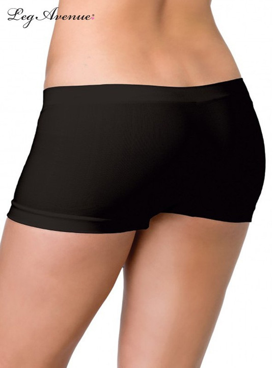 Black Seamless Spandex Boy Shorts