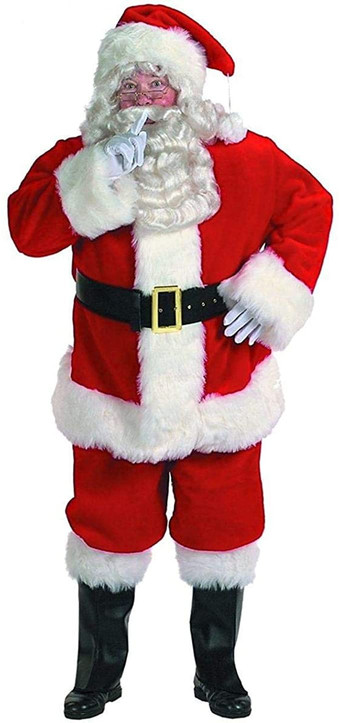 Santa Plush Velvet Complete Costume