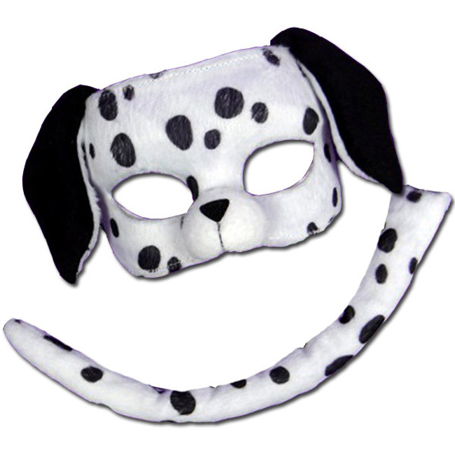 Dalmatian Deluxe Animal Dog Mask And Tail