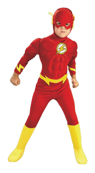 The Flash Childs Costume with Muscle Chest