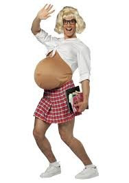 Pregnant School Girl Adult Costume