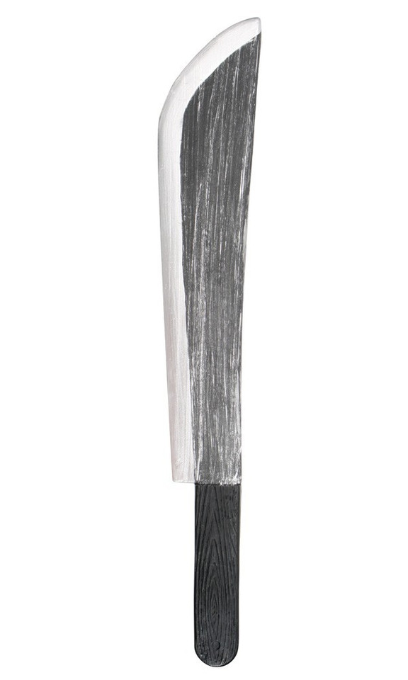 Machete Silver and Black Plastic