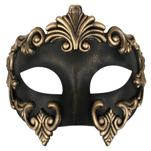 Lorenzo Black And Gold Masquerade Mask