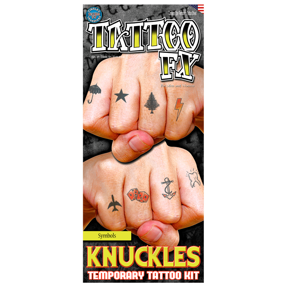 Symbols Knuckle Temporary Tattoos