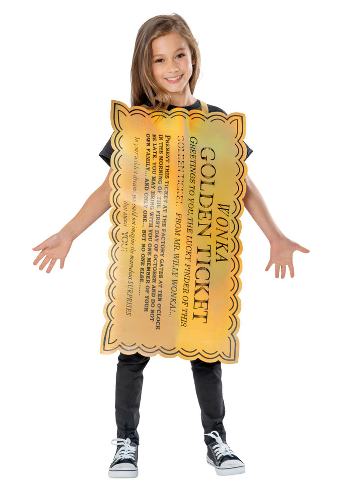 Golden Ticket Willy Wonka Kids Costume
