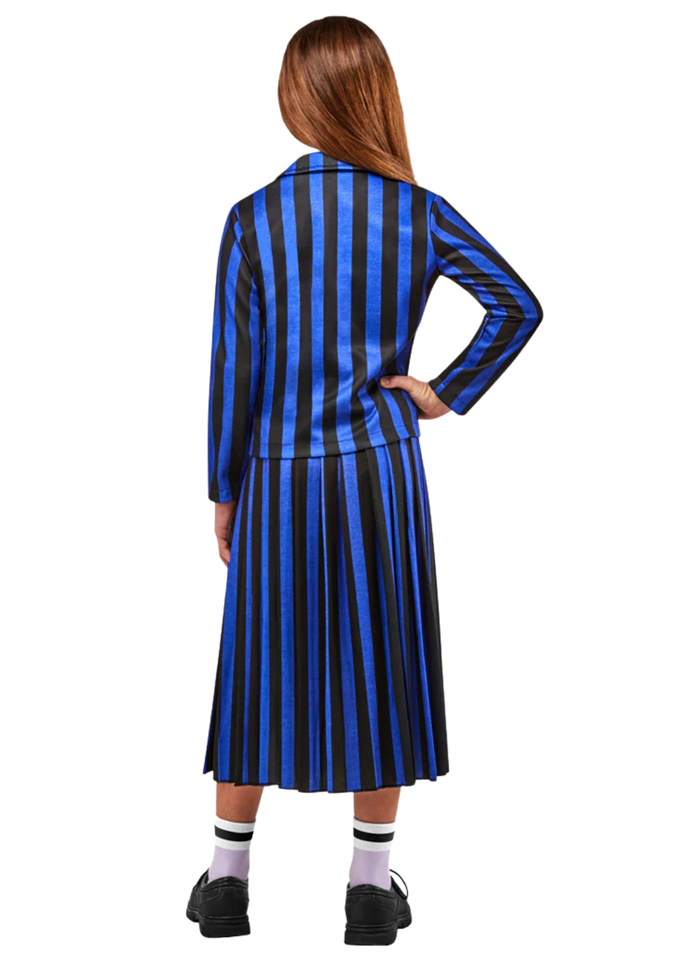 Enid Nevermore Academy School Uniform Costume Blue - Wednesday Addams