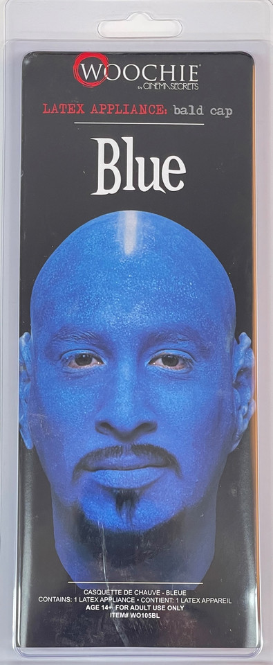 Blue Latex Bald Cap