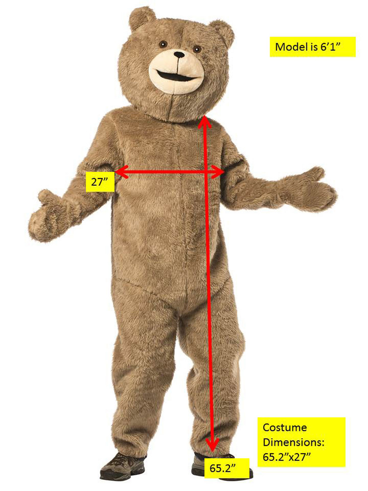 Teddy Bear Adult Mascot Costume