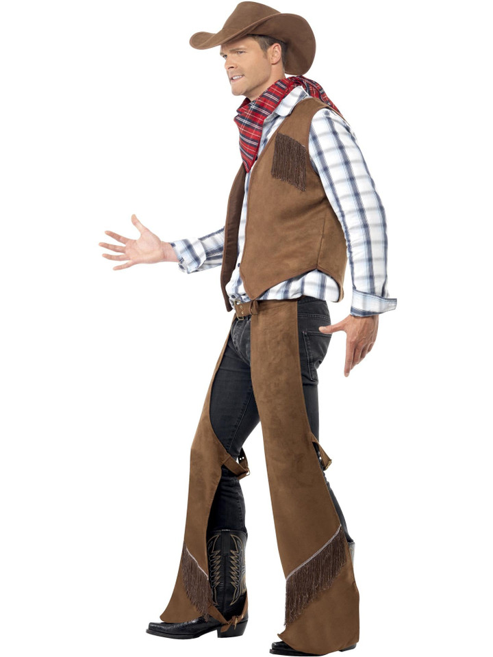 Brown Fringe Adult Cowboy Costume