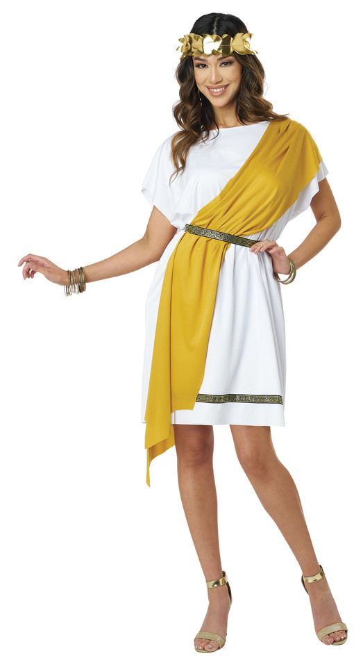 Party Toga Black/Yellow Adult Costume