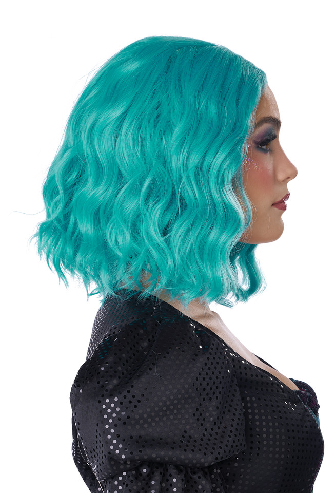Short Wavy Turquoise Bob Wig