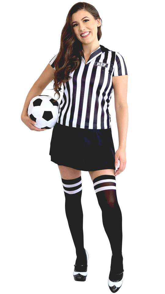 Referee Shirt And Skirt Womens Costume