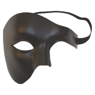 Maestro Black Mens Masquerade Mask