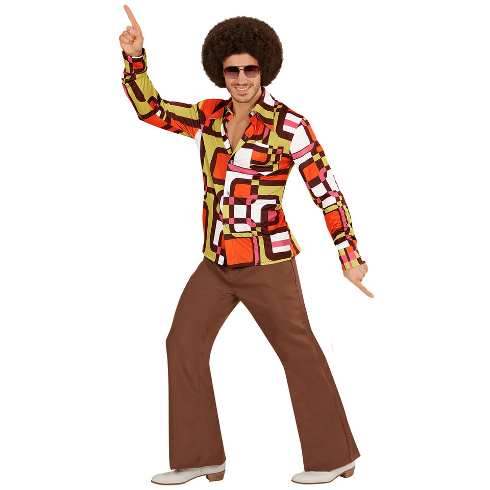 Orange 70s Groovy Style Shirt