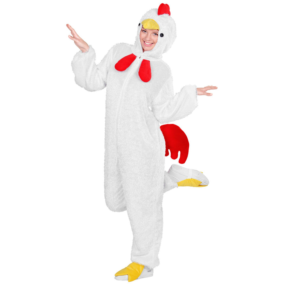White Fluffy Chicken Costume