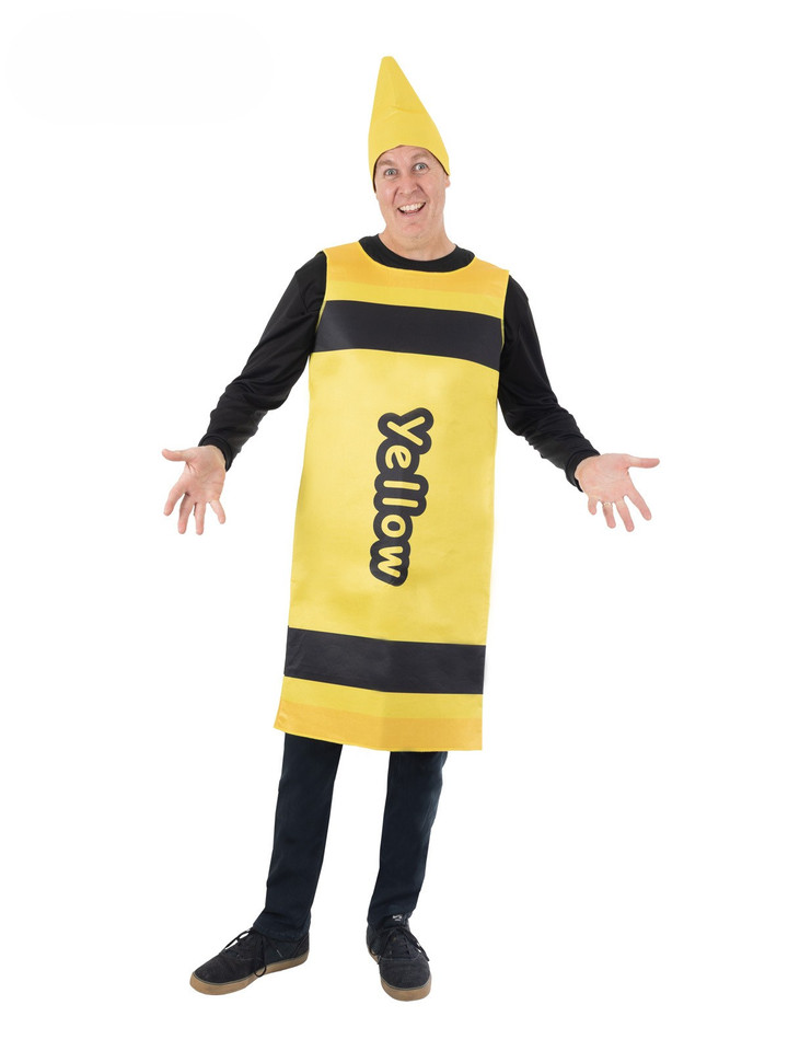 Crayon Yellow Adult Costume