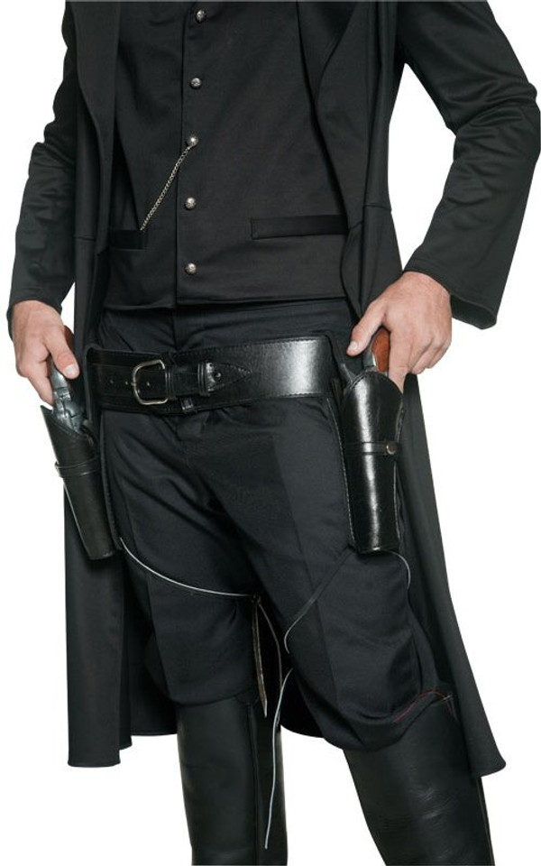 Cowboy Gun Belt and Holsters (Double) - Black