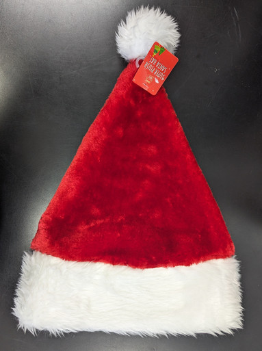 Plush Santa Hat Red Tinsel main image 1