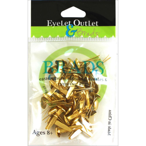 Eyelet Outlet Round Brads 8mm - Gold