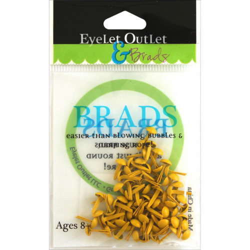 Eyelet Outlet Round Brads 4mm (1/8") - Yellow