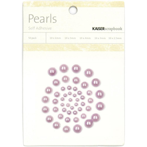 Adhesive Pearls - Lavender 50/Pkg (disc)