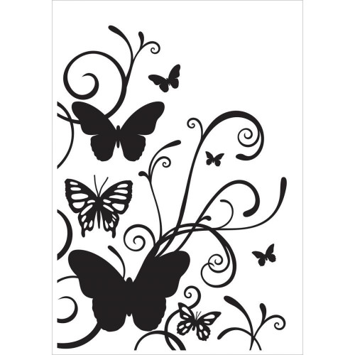 Kaisercraft Embossing Folder 4'x6" - Butterfly Flourish (disc)