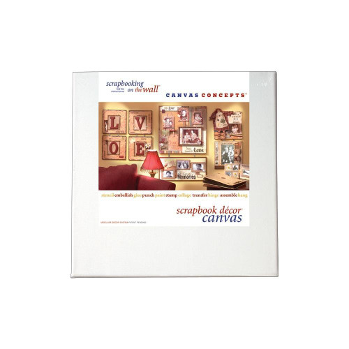 Canvas Concepts Scrapbooking on the Wall Canvas - White 12"x12" 2/pkg