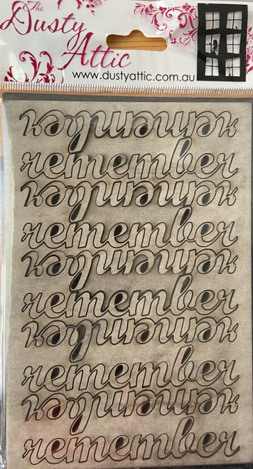 Chipboard Word - Remember